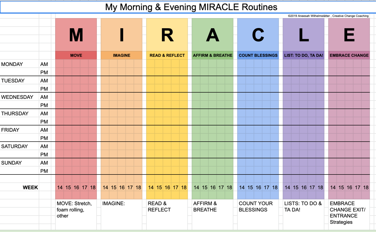 Morning and Evening MIRACLE habits!