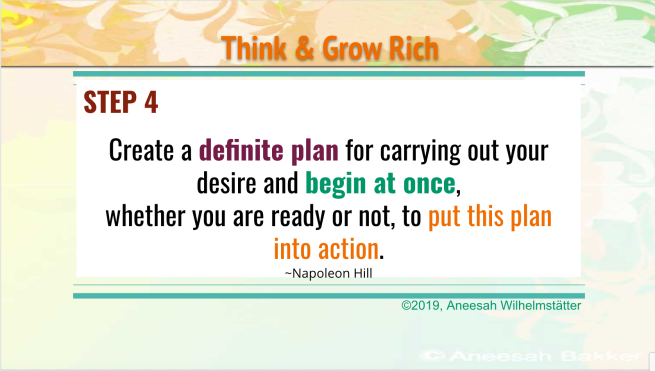 Napoleon Hill's Step 4 for Success